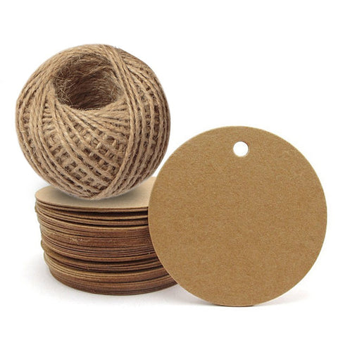 Brown Kraft Gift Tags With Natural Jute Twine For Arts, Crafts, Weddings,  And DIY Projects From Johnlucas, $7.17