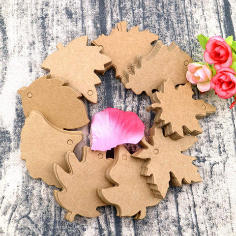 JijAcraft Thanksgiving Tags,Brown Paper Christmas Gift Tags,180 PCS 9 Styles Fall Maple Leaves Gift Tags with Strings Fall Wedding Party Favors Tags - JijaCraft