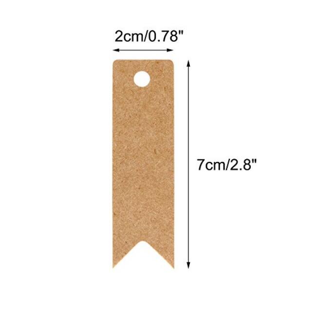 Travelwant 100pcs /Set Kraft Paper Tags,Tags with String,Party Favor Gift Tags for Wedding,Baby Shower,Bridal Shower Gift Tags/Kraft Hang Tags with