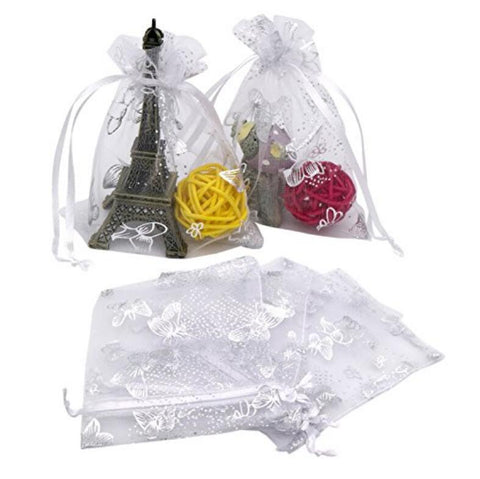 Ximkee 100Pcs 3x4 inch Heart Organza Drawstring Pouches Bags Jewelry  Wedding Favor Gift Bags Party Favors Party Christmas Festival Gift Bags  Candy