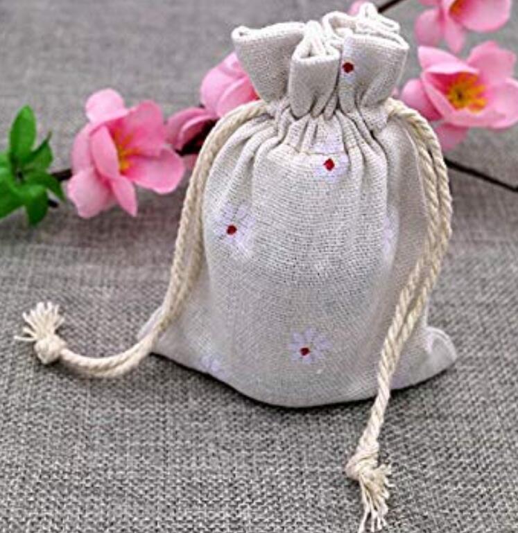 Zeonely Mart cotton linen drawstring gift pouch bag, size : 6 x 8 inch, Qty  - 30 pcs : Amazon.in: Home & Kitchen